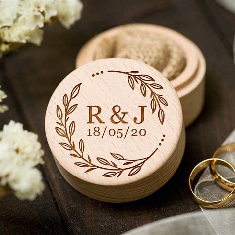 Personalised Ring Box Engraved Ring Bearer Holder Proposal | Etsy