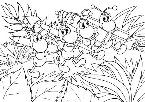 Ants Go Marching coloring page - Download, Print or Color Online for Free