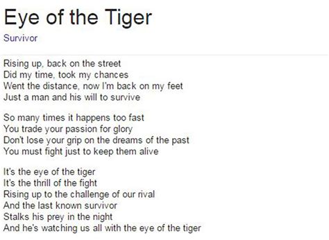 Rocky song lyrics eye of the tiger - jlpassa