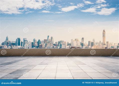 Roof Top Balcony with Cityscape Background Stock Photo - Image of home, space: 79028110