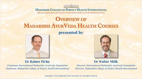 Overview of Maharishi AyurVeda Health Courses - YouTube