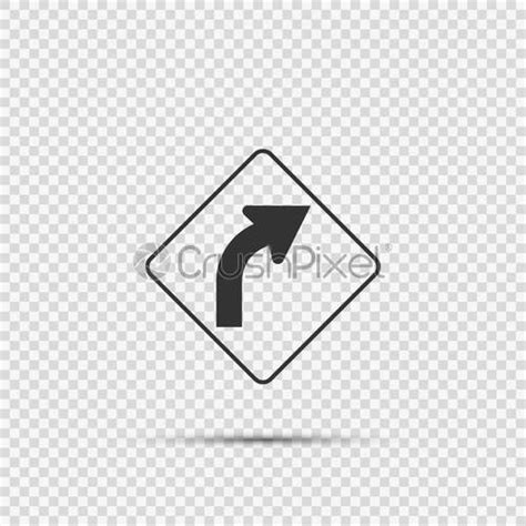 Left Curve Ahead Sign,vector illustration - stock vector 1154843 | Crushpixel