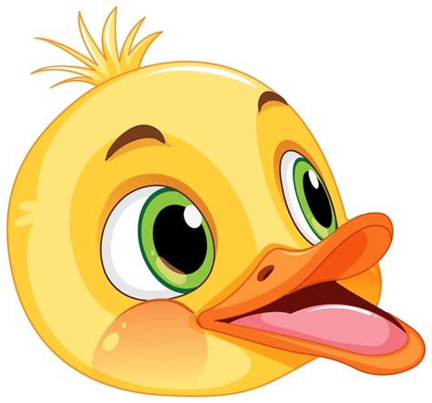 Free Vector | Cute little duck head in cartoon style