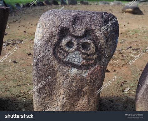 Ancient Petroglyphs Ceremonial Park Caguana Puerto Stock Photo ...