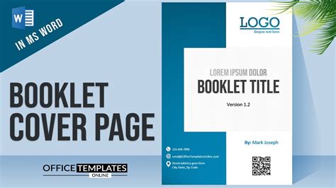 How to Create Booklet Cover Page Design in MS Word | Microsoft Word DIY ...