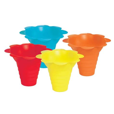 Paragon 4 oz. Multicolor Flower Drip Tray Snow Cone Cups 6502 - The ...