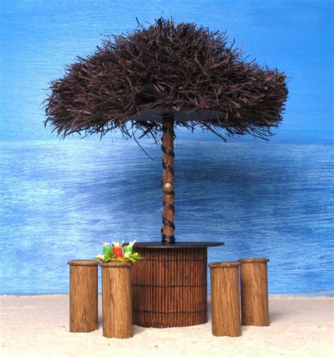 Illuminated Tropical Miniature Beach Bar Table Set for Your - Etsy ...