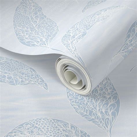 Zen Peace Lilies White with Shades of Wallpaper | Spoonflower