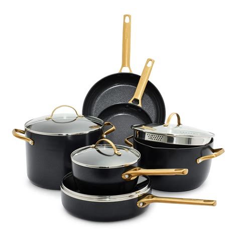 GreenPan Reserve Hard Anodized Healthy Ceramic Nonstick 10 Piece Cookware Pots and Pans Set ...