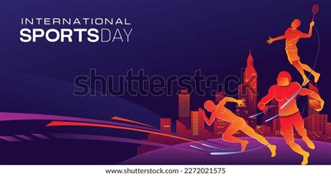 Sports Background Vector International Sports Day Stock Vector (Royalty ...