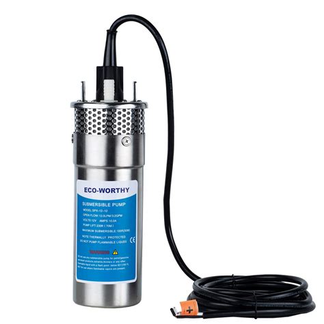 Buy ECO-WORTHY 12V DC Submersible Deep Well Pump, MAX Flow 3.2GPM, Max Head 230ft, Water Pump ...