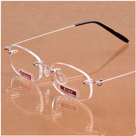 Top Grade Ultralight Frameless Reading Glasses Unisex High-Definition ...