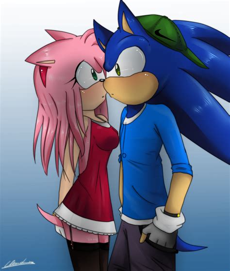 Sonic and Amy by Klaudy-na on DeviantArt