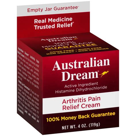 Australian Dream® Arthritis Pain Relief Cream 4 oz. Box - Walmart.com ...