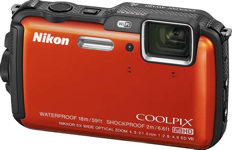 Nikon Coolpix AW120 16.0-Megapixel Waterproof Digital Camera Orange ...