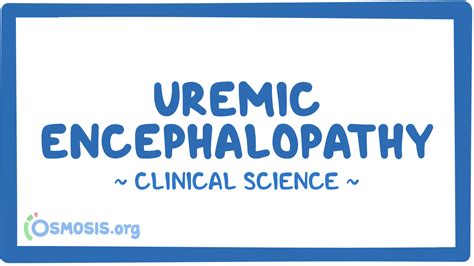 Uremic encephalopathy: Video & Meaning | Osmosis