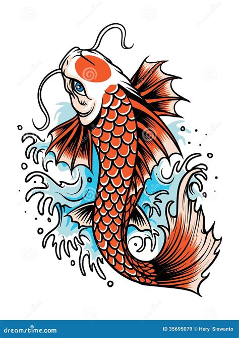 Koi Fish Tattoo Stock Illustrations – 4,496 Koi Fish Tattoo Stock ...