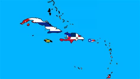 Caribbean Flags Map Timelapse - YouTube