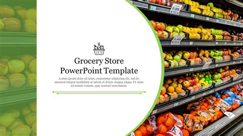 Grocery Store PowerPoint Template Free and Google Slides