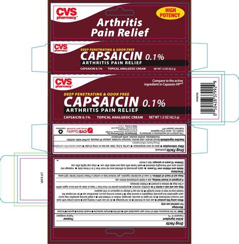 CVS CAPSAICIN (cream) CVS PHARMACY