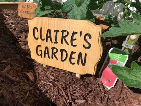 Decorative Wooden Garden Sign Custom Garden Sign Yard Art | Etsy