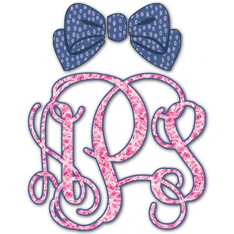 Preppy Monogram Decal - Medium (Personalized) - YouCustomizeIt