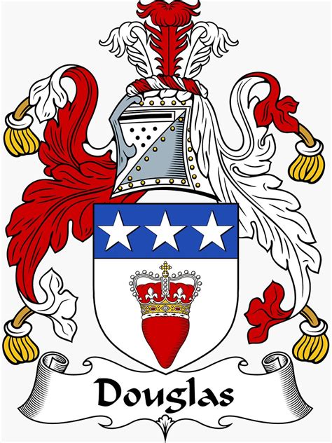 "Douglas Coat of Arms / Douglas Family Crest" Sticker for Sale by ScotlandForever | Redbubble