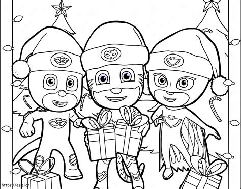 PJ Masks On Christmas coloring page