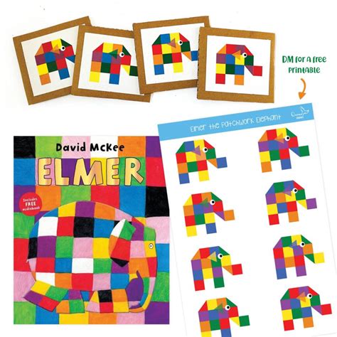 Elmer the patchwork elephant puzzle activity - Ocean Child Crafts