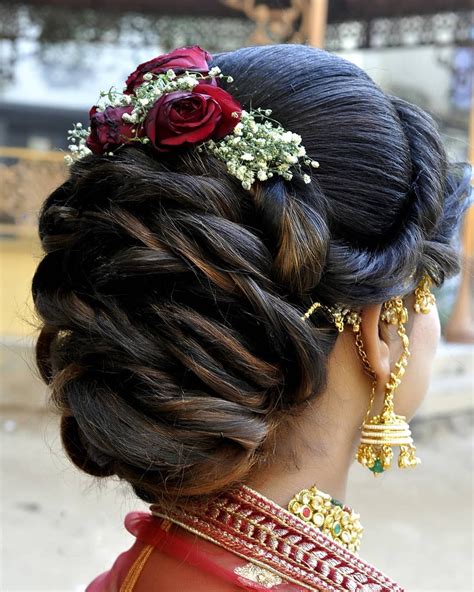 Instagram post by Devanshi Beauty Parlour • Dec 27, 2018 at 5:59pm UTC | Bridal hair buns, Hair ...