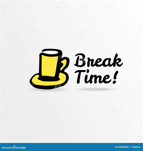 Break Time - Cartoon Illustration On Green Chalkboard. Royalty-Free Stock Photography ...