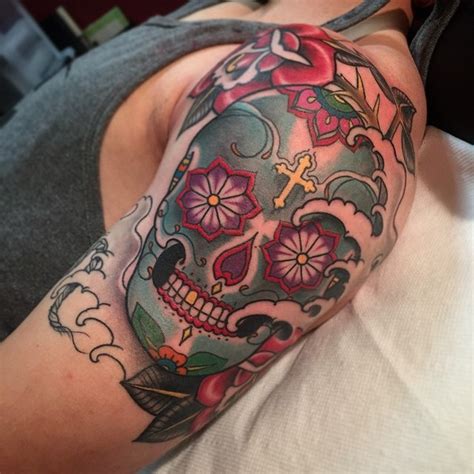 Candy Skull Tattoos Designs, Ideas and Meaning | Tattoos For You