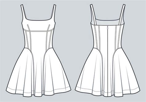 Fashion Technical Drawing Template