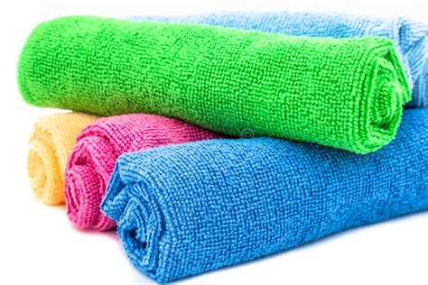 Color towels stock image. Image of green, shower, white - 26977365