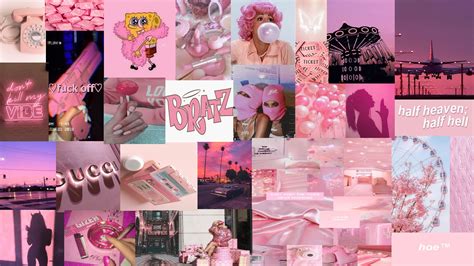 Macbook Pro Pink Aesthetic Collage Wallpaper Laptop Download
