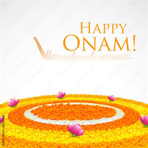 Flower Rangoli for Onam Stock Vector | Adobe Stock