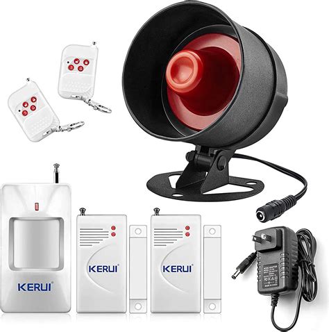 KERUI Home Security System Indoor Outdoor Weather-Proof Siren Window Door Sensors Motion Sensor ...