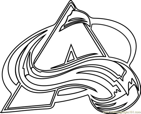 Colorado Avalanche Logo Coloring Page for Kids - Free NHL Printable Coloring Pages Online for ...