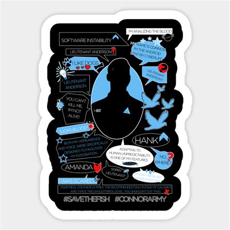 Connor Quotes - Detroit Become Human - Sticker | TeePublic