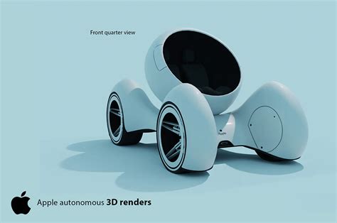 360-Degree Maneuverable and Self-Driving Apple Car Concept