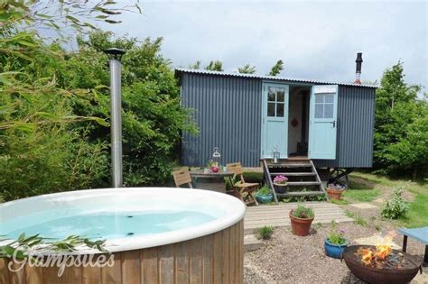 Hot Tub Glamping in Dorset | Hot tub, Shepherds hut, Glamping