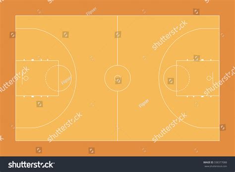 Basketball Court Top View Vector Illustration Stock Vector (Royalty Free) 338377088 | Shutterstock