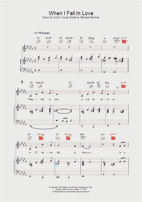 When I Fall In Love Piano Sheet Music | OnlinePianist