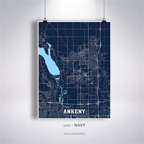 Ankeny Map Print Ankeny City Map Iowa IA USA Map Poster | Etsy