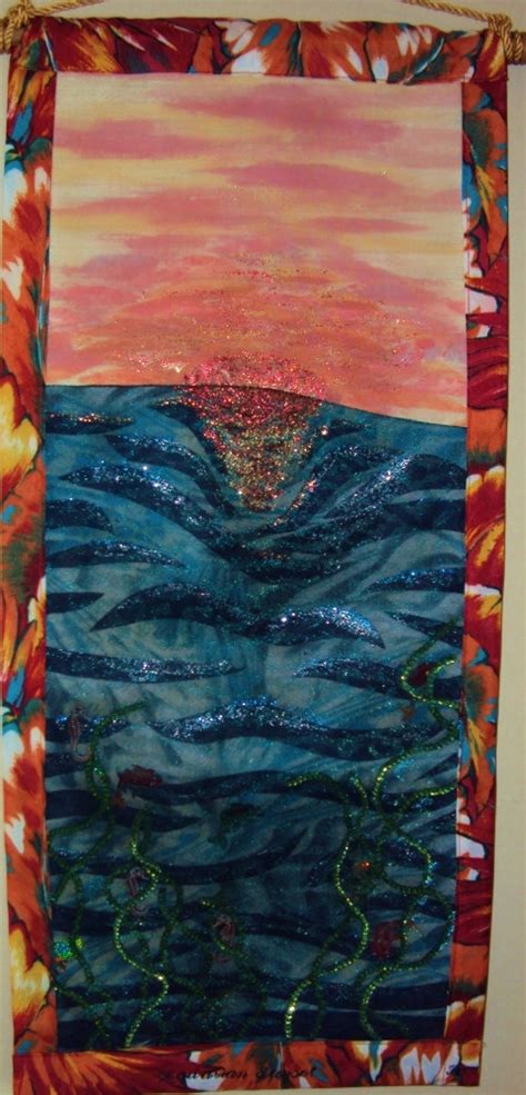 Hawaiian Sunset. Original Art. Abstract Colorful Wall Hanging. | Etsy