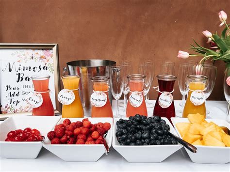 tips and checklist for setting up a mimosa bar - Adoring Kitchen