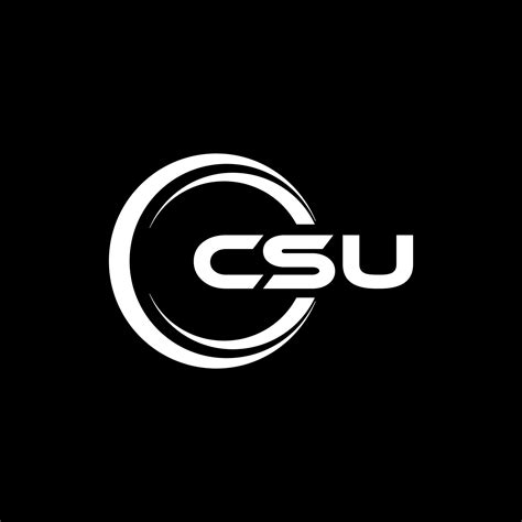 CSU letter logo design in illustration. Vector logo, calligraphy ...