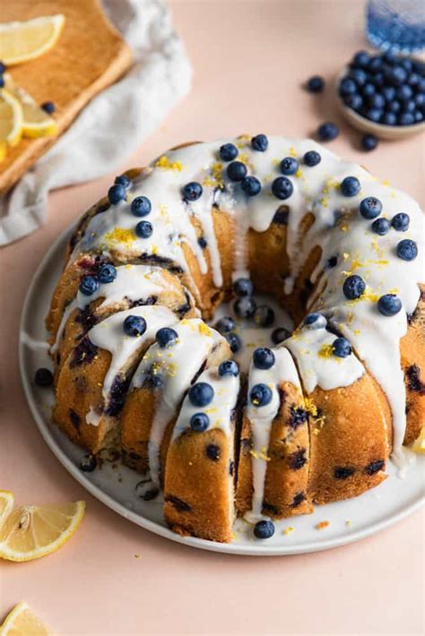 Zesty and Moist Lemon Blueberry Bundt Cake - Frosting and Fettuccine