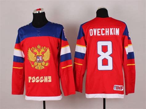 2021 2014 Team Russia Alex Ovechkin Jersey #8 Sochi Winter Russian ...