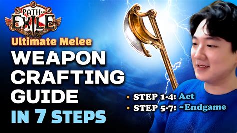 PoE Melee Weapon Crafting Guide in 7 Steps (covers from Acts to Endgame) | Path of Exile - YouTube